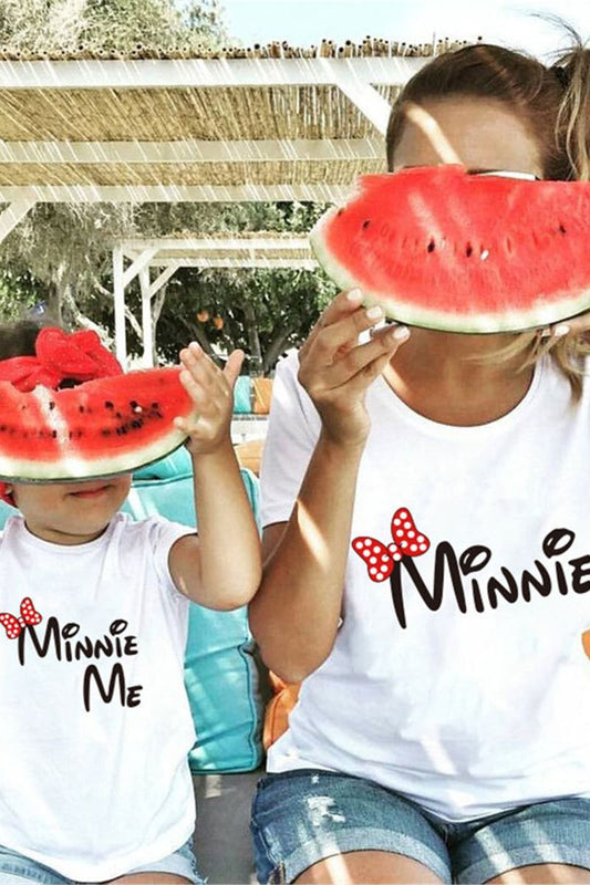 Popular Short Sleeve T-Shirt Mother - Daughter Printing - PratSN