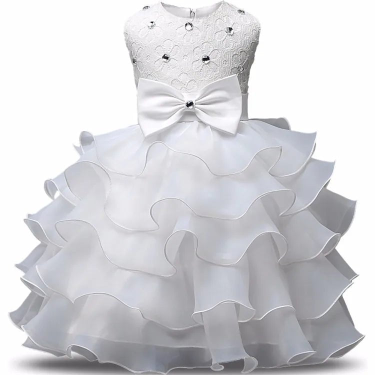 Princess Flower Girl Dress Summer Tutu Wedding Birthday Party Kids Dresses For Girls Children's Costume Teenager Prom Designs - PratSN
