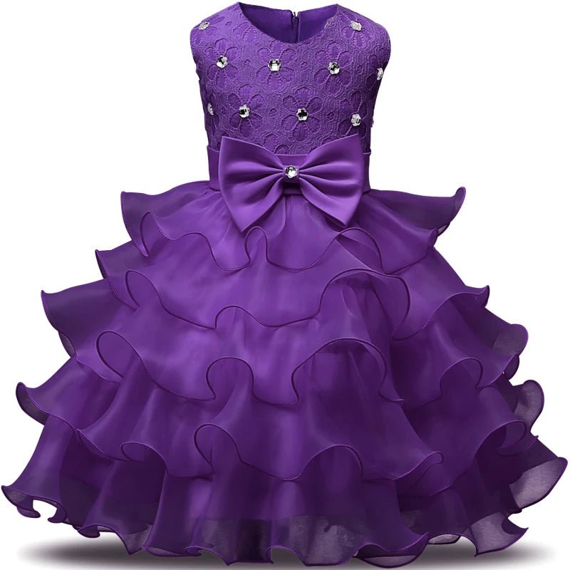 Princess Flower Girl Dress Summer Tutu Wedding Birthday Party Kids Dresses For Girls Children's Costume Teenager Prom Designs - PratSN
