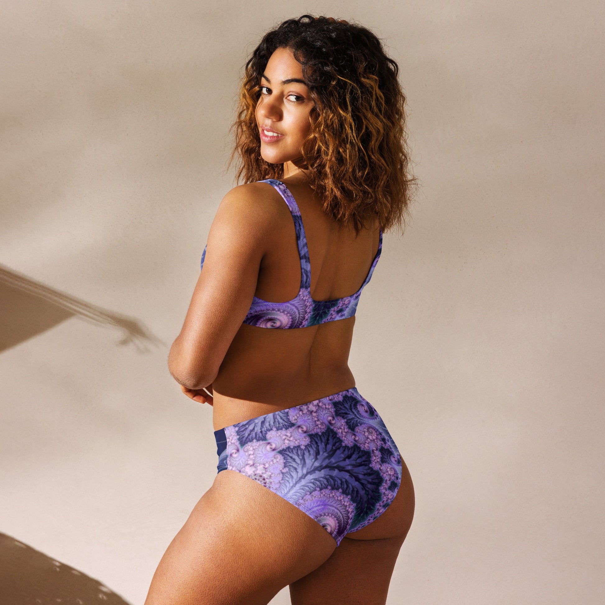 Recycled high - waisted bikini, Women's Summer Wear, two - piece Bikini, Beach dress, Beach dress for summer and spring - PratSN