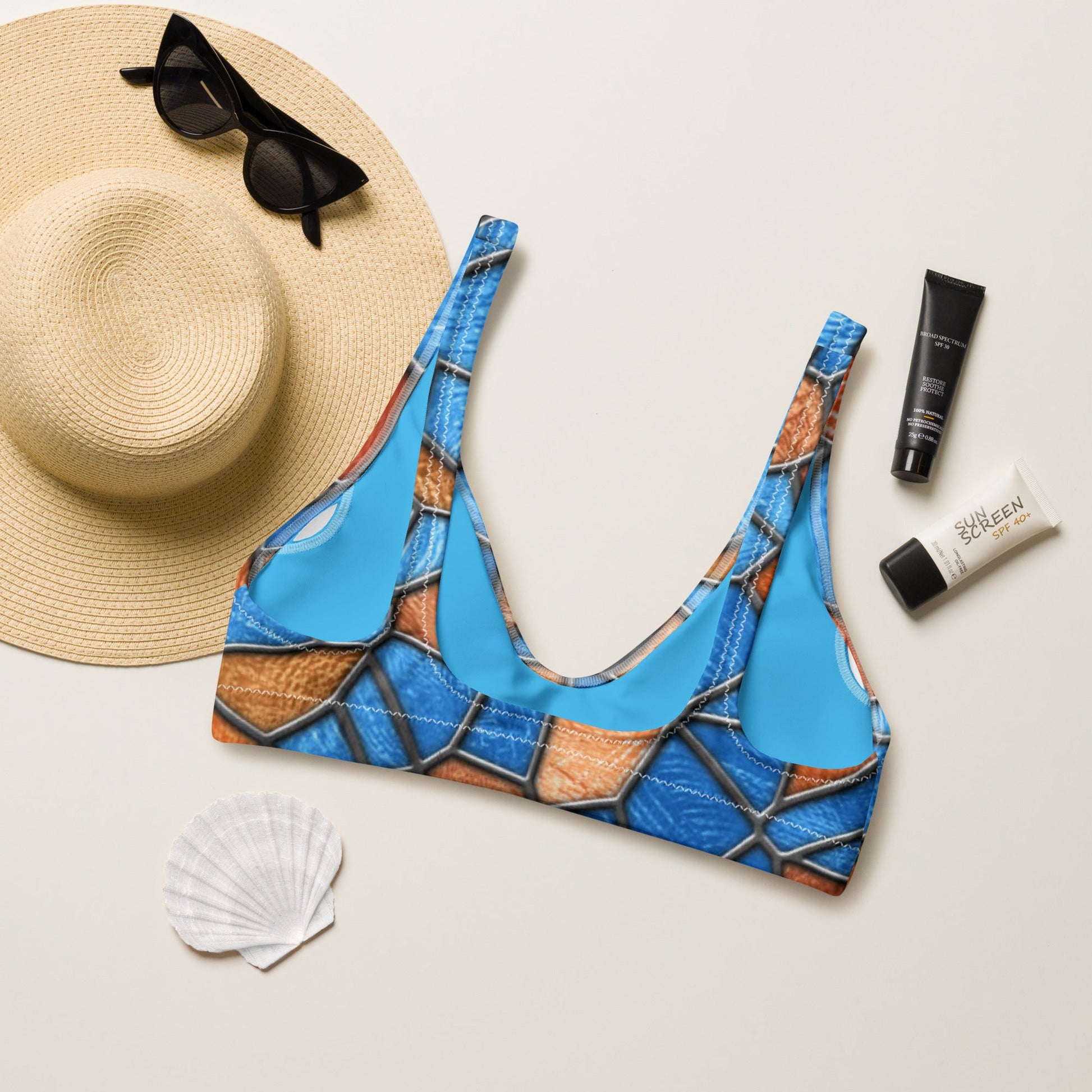 Recycled padded bikini top - PratSN
