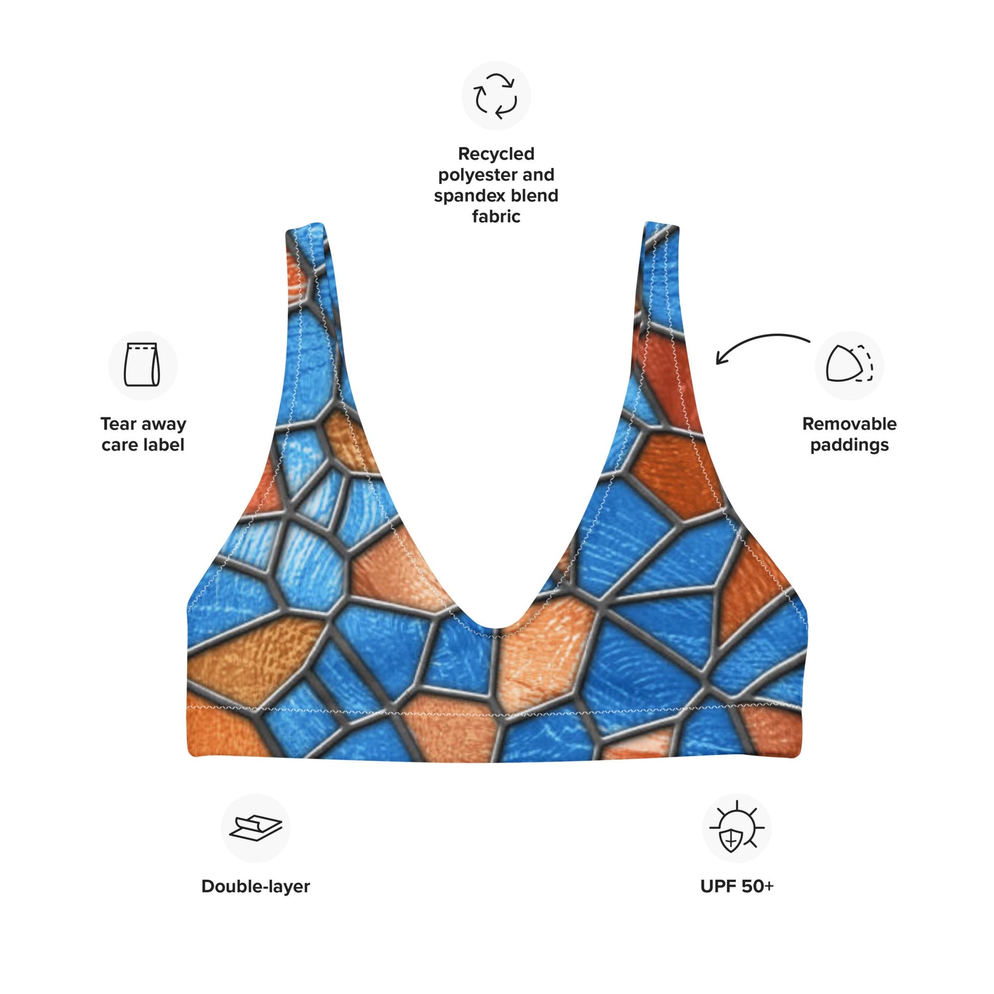 Recycled padded bikini top - PratSN
