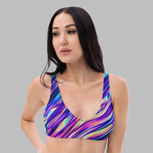 Recycled padded bikini top, multicolor, Cute Summer Spring Bikini - PratSN