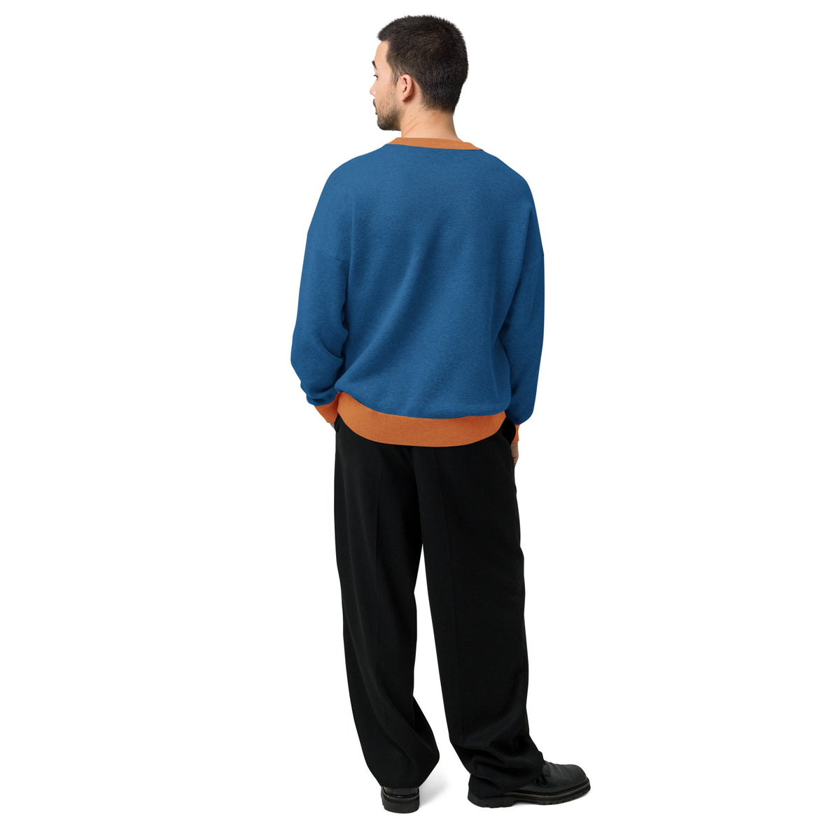 Relaxed fit knitted crew neck sweater - PratSN