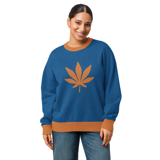Relaxed fit knitted crew neck sweater - PratSN
