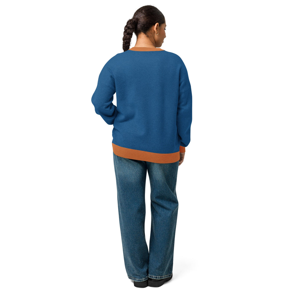 Relaxed fit knitted crew neck sweater - PratSN