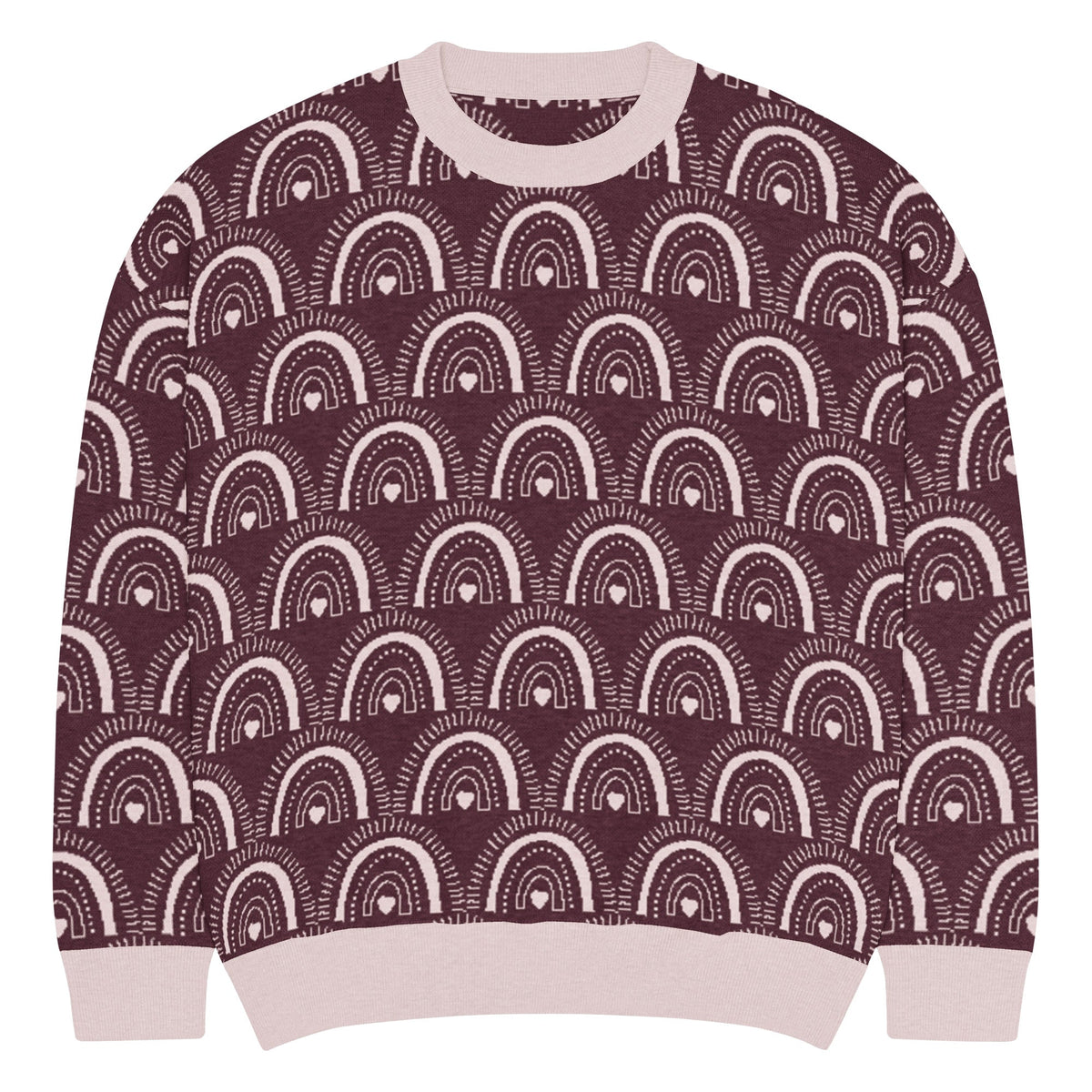 Relaxed fit knitted crew neck sweater | Unisex Relaxed Fit Knitted Crew Neck Sweater - PratSN