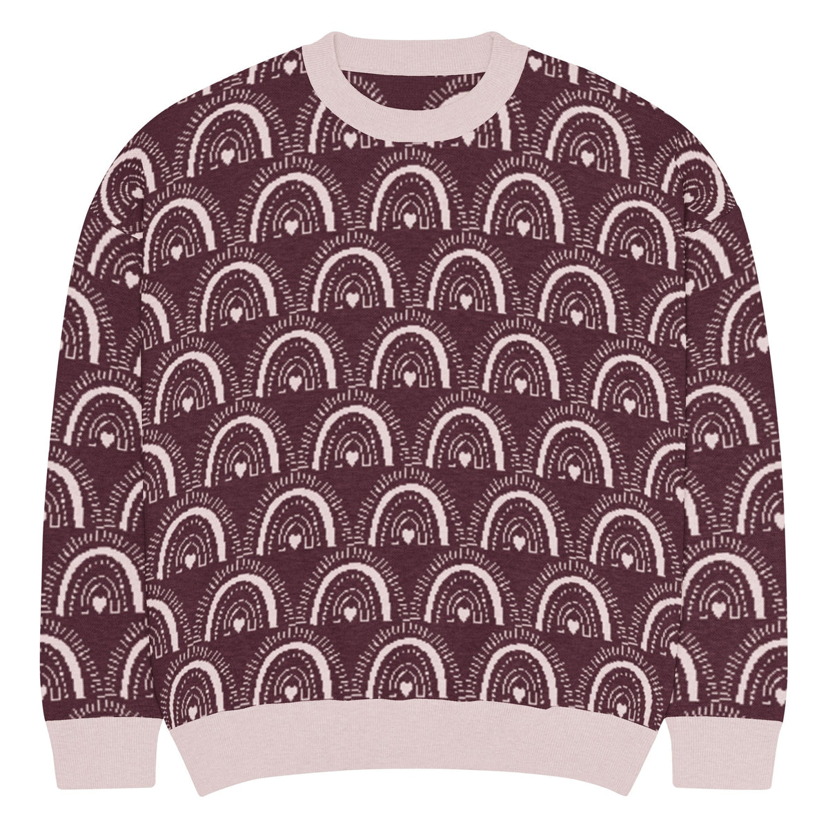 Relaxed fit knitted crew neck sweater | Unisex Relaxed Fit Knitted Crew Neck Sweater - PratSN