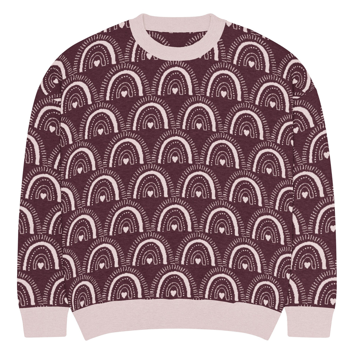 Relaxed fit knitted crew neck sweater | Unisex Relaxed Fit Knitted Crew Neck Sweater - PratSN