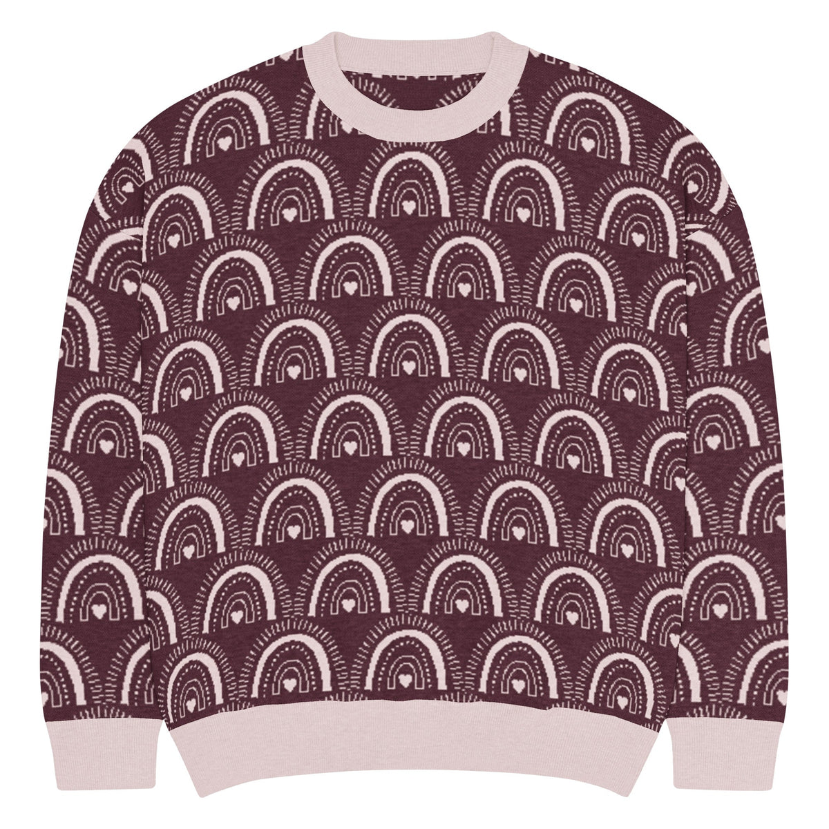Relaxed fit knitted crew neck sweater | Unisex Relaxed Fit Knitted Crew Neck Sweater - PratSN