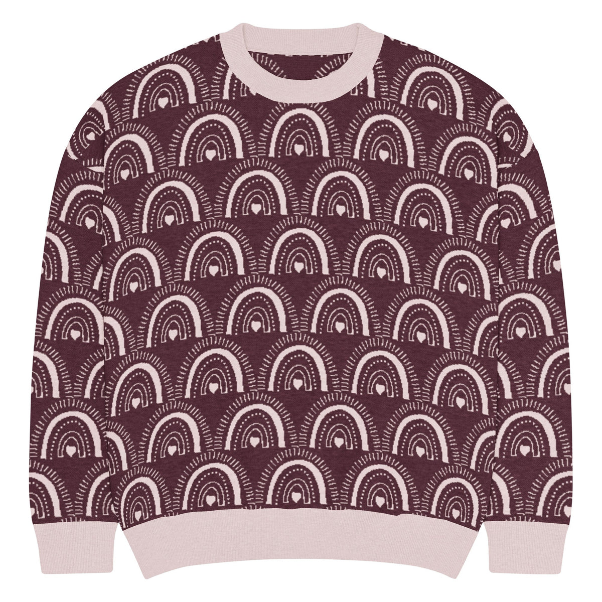 Relaxed fit knitted crew neck sweater | Unisex Relaxed Fit Knitted Crew Neck Sweater - PratSN
