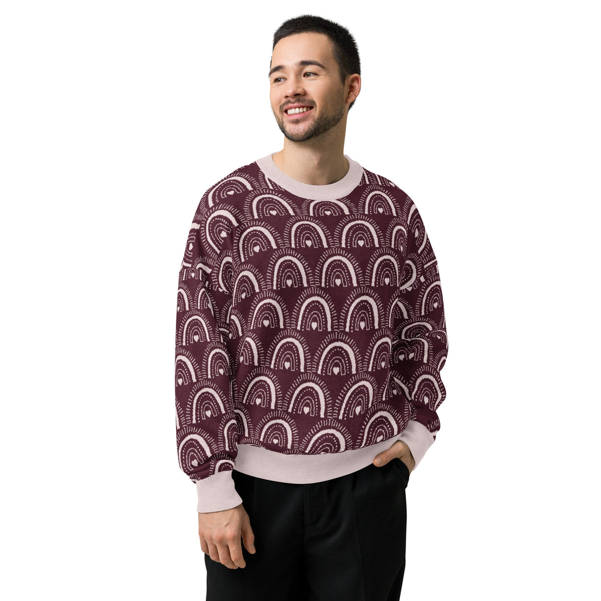 Relaxed fit knitted crew neck sweater | Unisex Relaxed Fit Knitted Crew Neck Sweater - PratSN