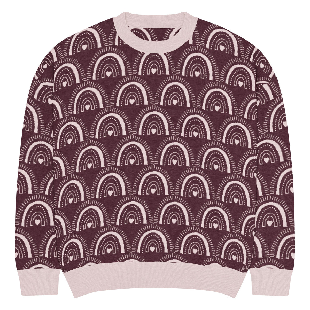 Relaxed fit knitted crew neck sweater | Unisex Relaxed Fit Knitted Crew Neck Sweater - PratSN