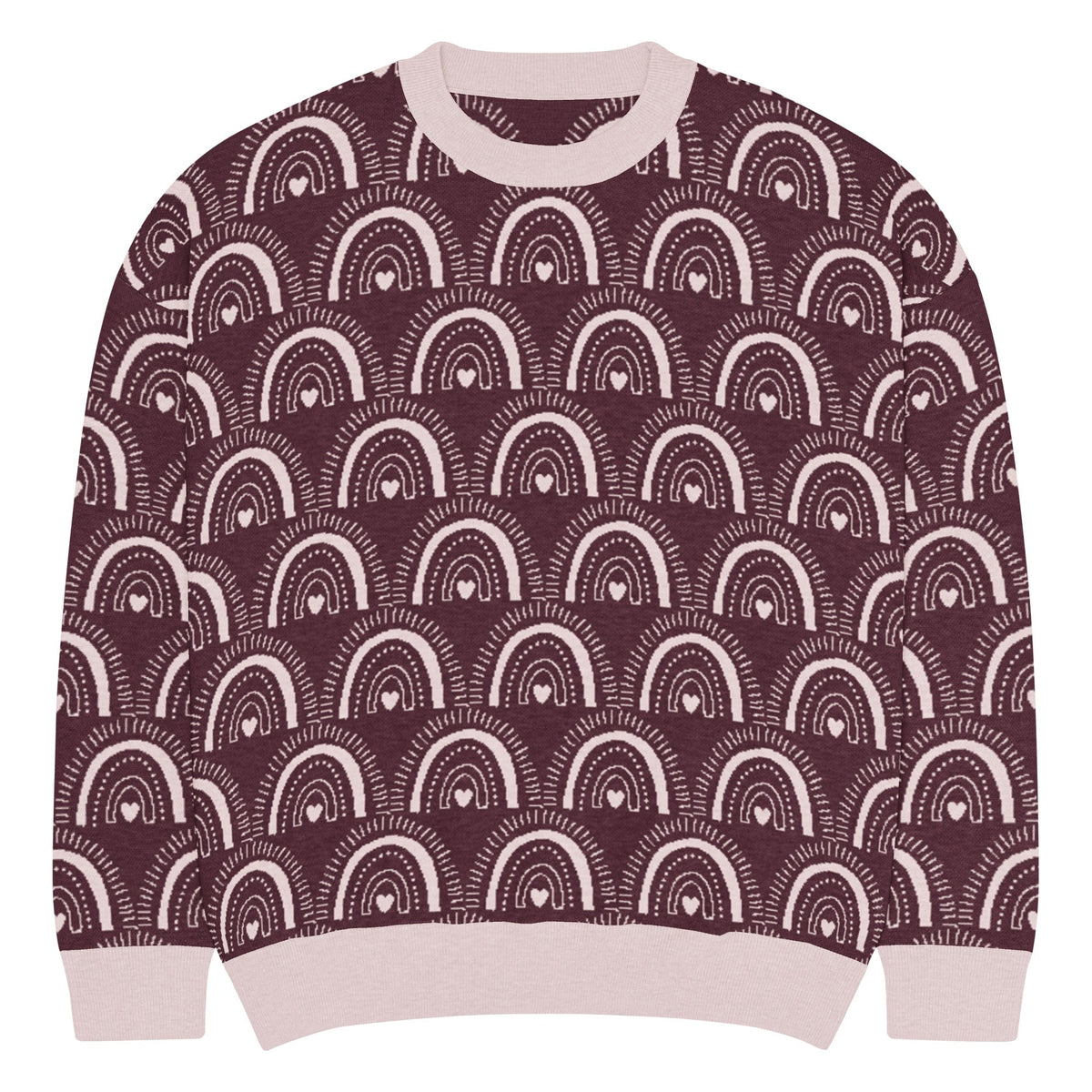 Relaxed fit knitted crew neck sweater | Unisex Relaxed Fit Knitted Crew Neck Sweater - PratSN
