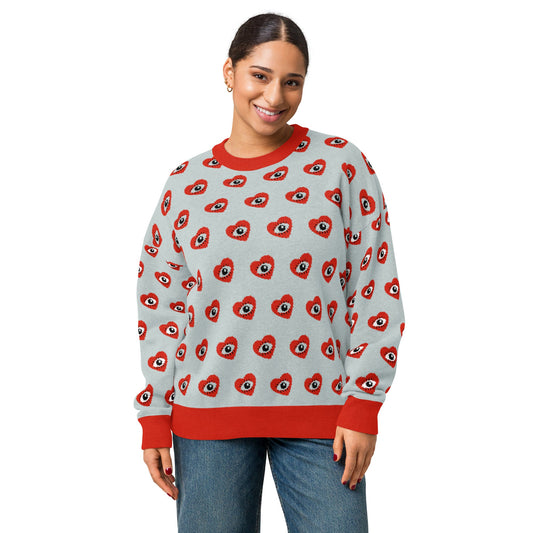 Relaxed fit knitted crew neck sweater | Unisex Relaxed Fit Knitted Crew Neck Sweater - PratSN