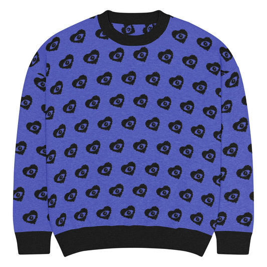 Relaxed fit knitted crew neck sweater | Unisex Relaxed Fit Knitted Crew Neck Sweater - PratSN