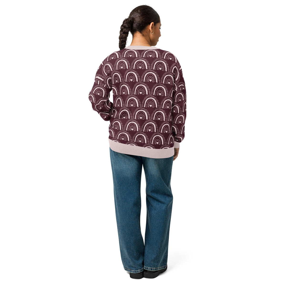Relaxed fit knitted crew neck sweater | Unisex Relaxed Fit Knitted Crew Neck Sweater - PratSN