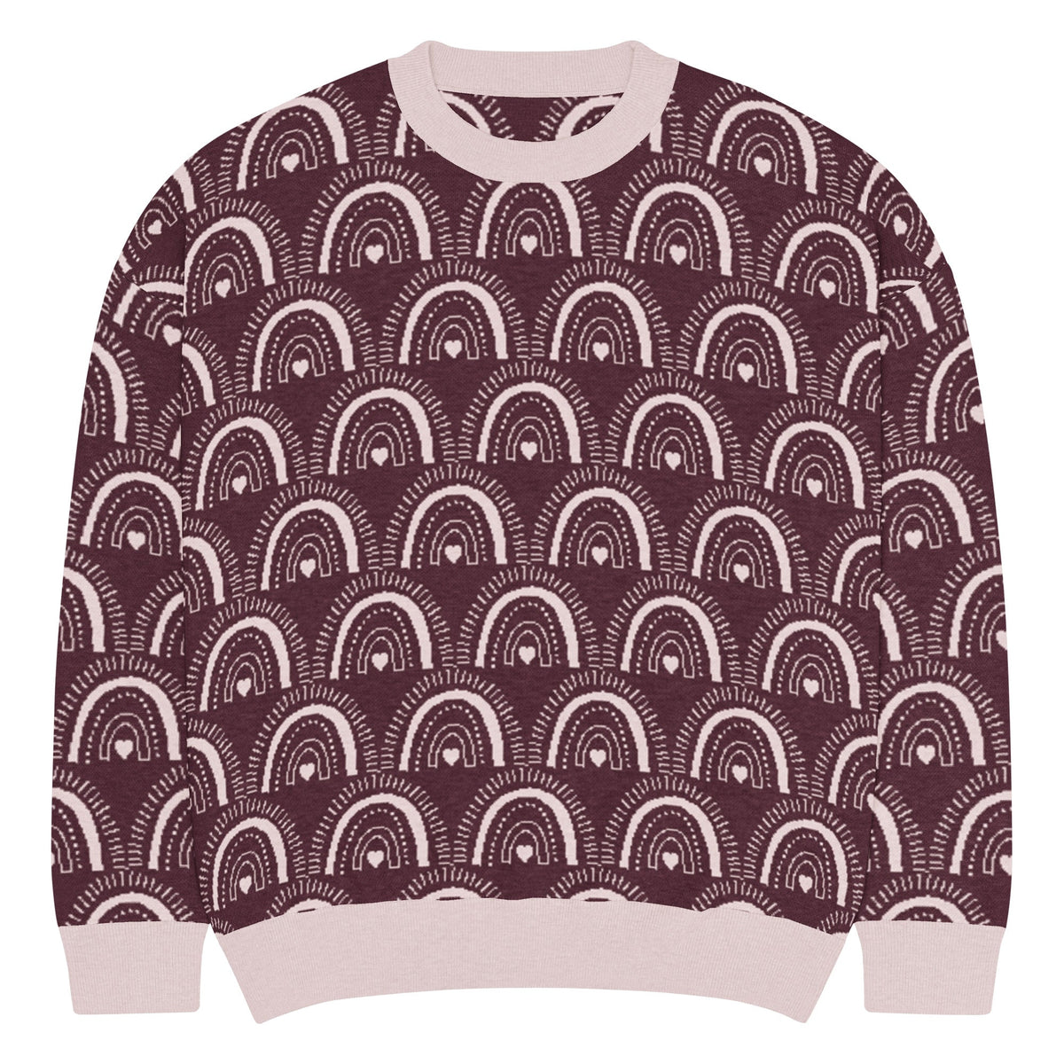 Relaxed fit knitted crew neck sweater | Unisex Relaxed Fit Knitted Crew Neck Sweater - PratSN