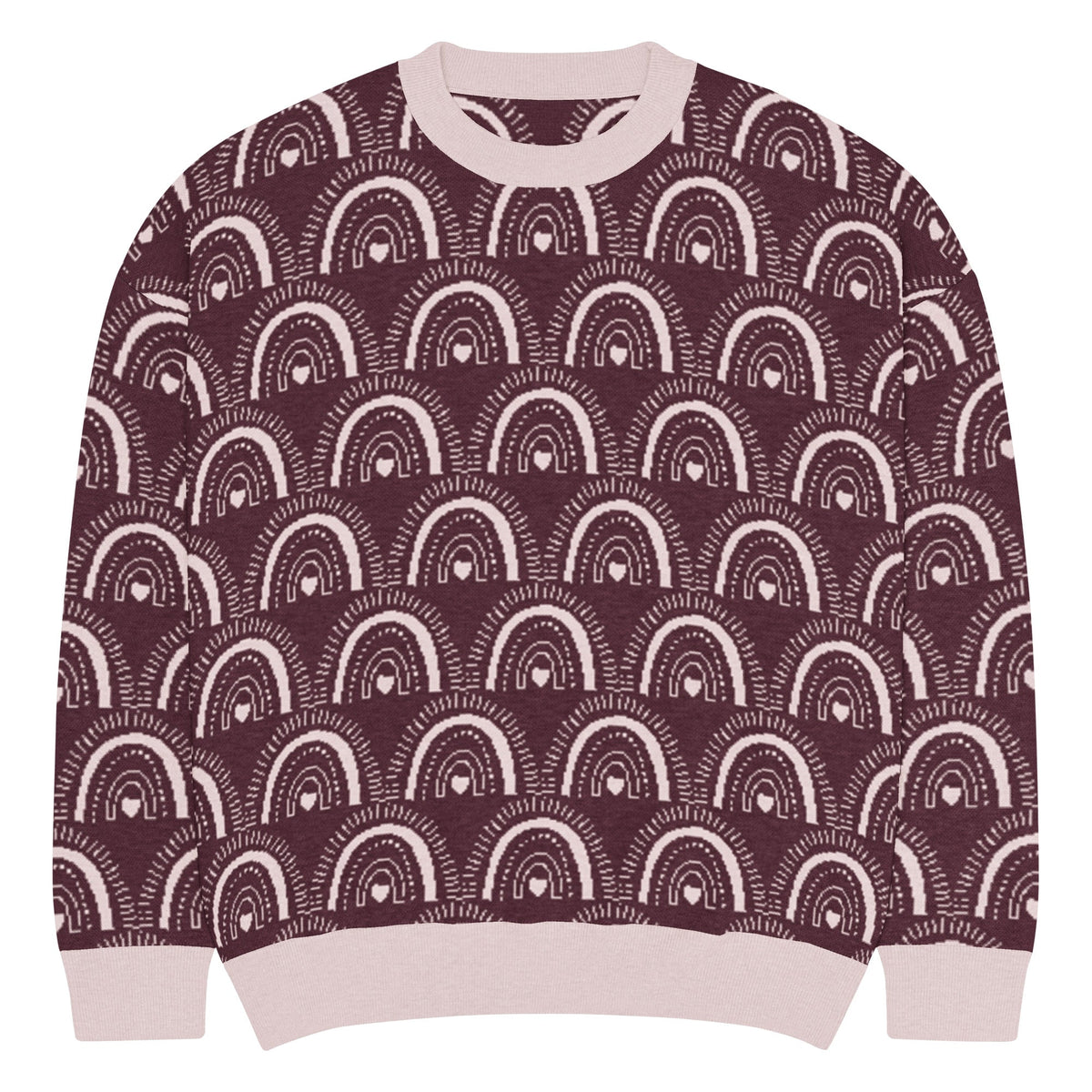 Relaxed fit knitted crew neck sweater | Unisex Relaxed Fit Knitted Crew Neck Sweater - PratSN