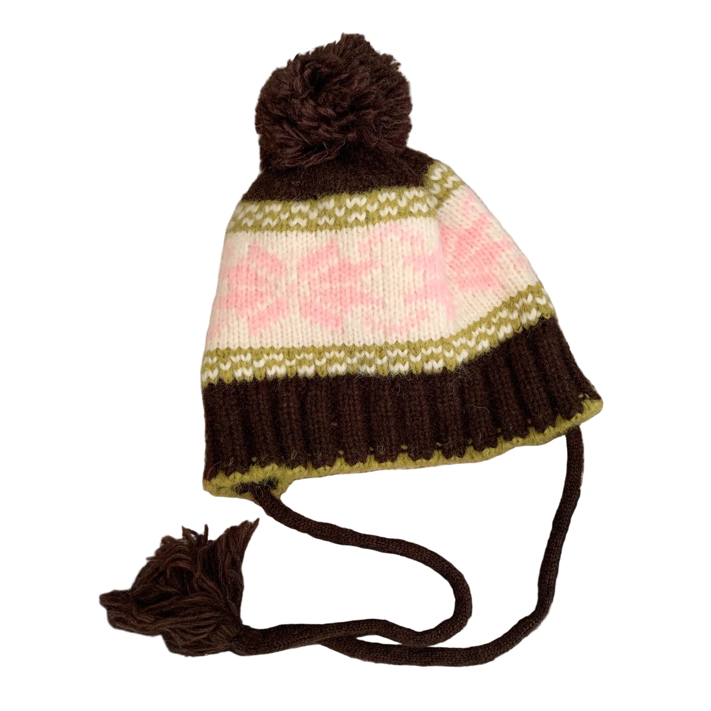 Retro Jacquard Warm Knitted Hat For Women Autumn And Winter Casual Versatile Cold - Proof Ear - Covering Beanie - PratSN