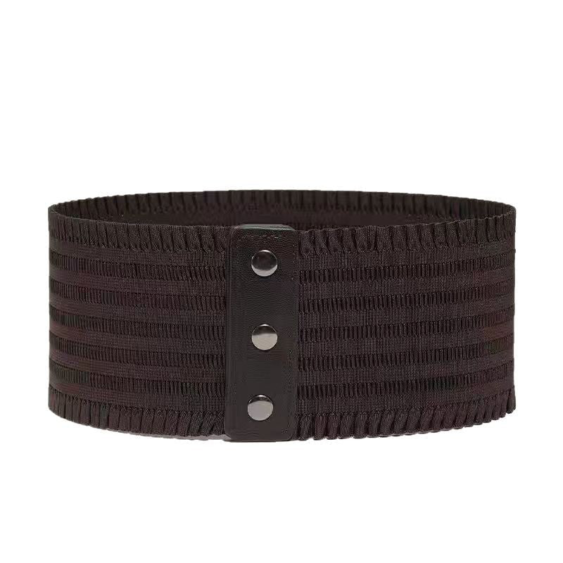 Retro - style Versatile New Womens Elastic Wide Waist Belt - PratSN