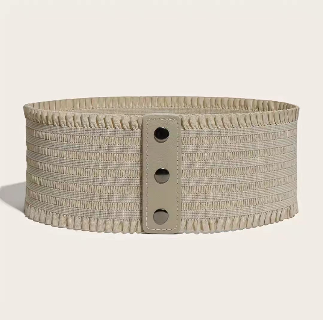Retro - style Versatile New Womens Elastic Wide Waist Belt - PratSN