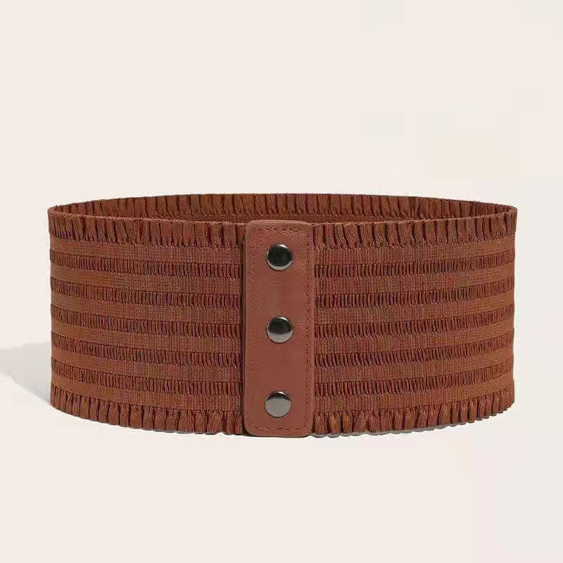 Retro - style Versatile New Womens Elastic Wide Waist Belt - PratSN