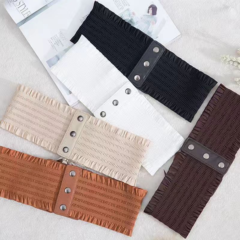 Retro - style Versatile New Womens Elastic Wide Waist Belt - PratSN