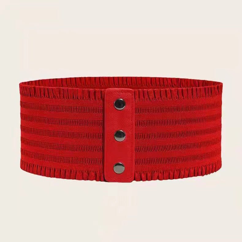 Retro - style Versatile New Womens Elastic Wide Waist Belt - PratSN