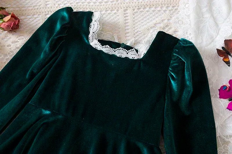 Sequin Dress for Girls Red/Geen Christmas Costume Elegant Sweet Autumn Winter Christmas New Year Full Sleeve Kids Party Dresses - PratSN