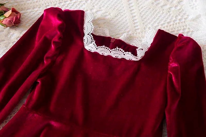 Sequin Dress for Girls Red/Geen Christmas Costume Elegant Sweet Autumn Winter Christmas New Year Full Sleeve Kids Party Dresses - PratSN