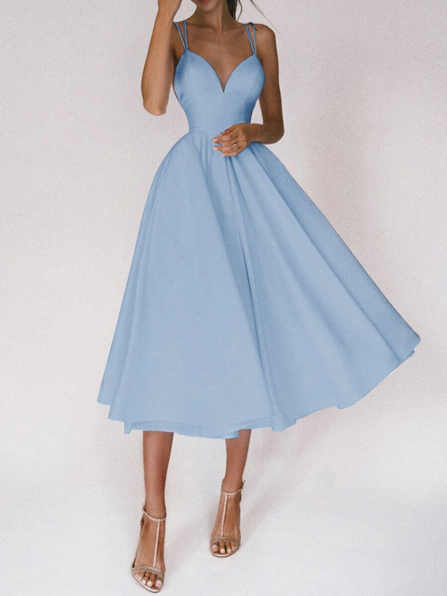 Sexy V - neck Suspender Dress Summer Fashion A - Line Long Dresses For Women - PratSN