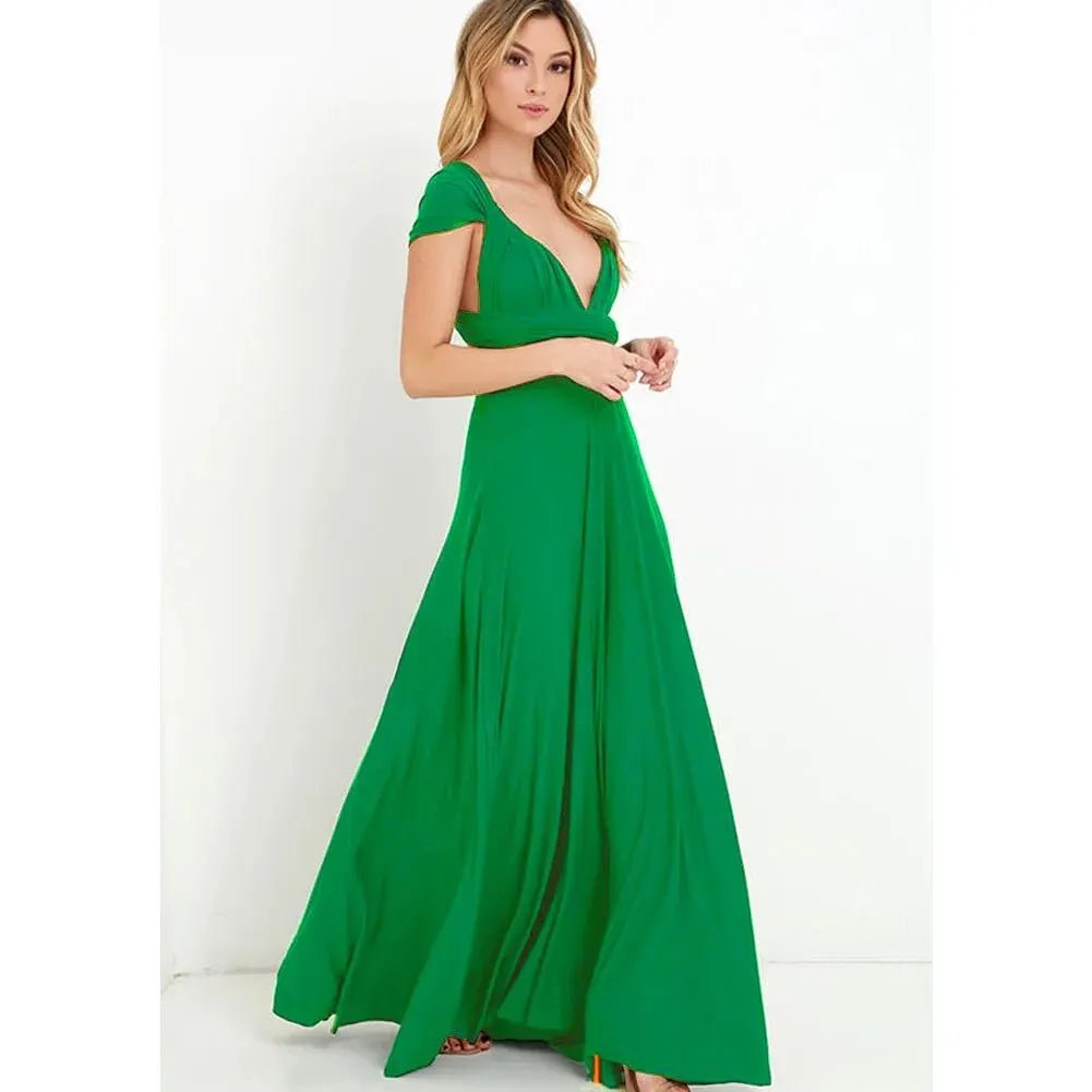 Sexy Women Multiway Wrap Convertible Boho Maxi Club Red Dress Bandage Long Dress Party Bridesmaids Infinity Robe Longue Femme - PratSN