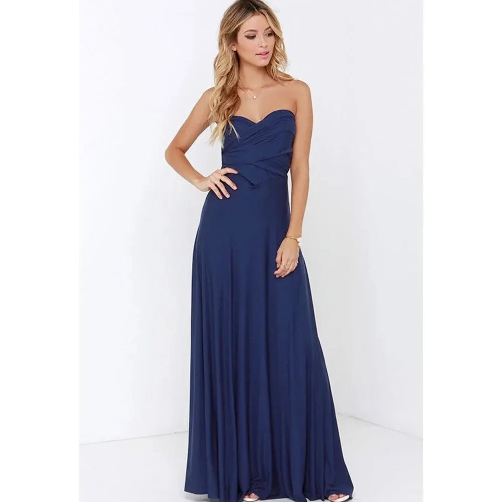 Sexy Women Multiway Wrap Convertible Boho Maxi Club Red Dress Bandage Long Dress Party Bridesmaids Infinity Robe Longue Femme - PratSN