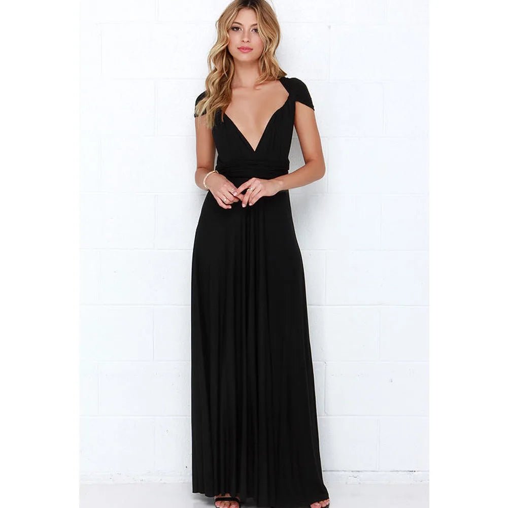Sexy Women Multiway Wrap Convertible Boho Maxi Club Red Dress Bandage Long Dress Party Bridesmaids Infinity Robe Longue Femme - PratSN