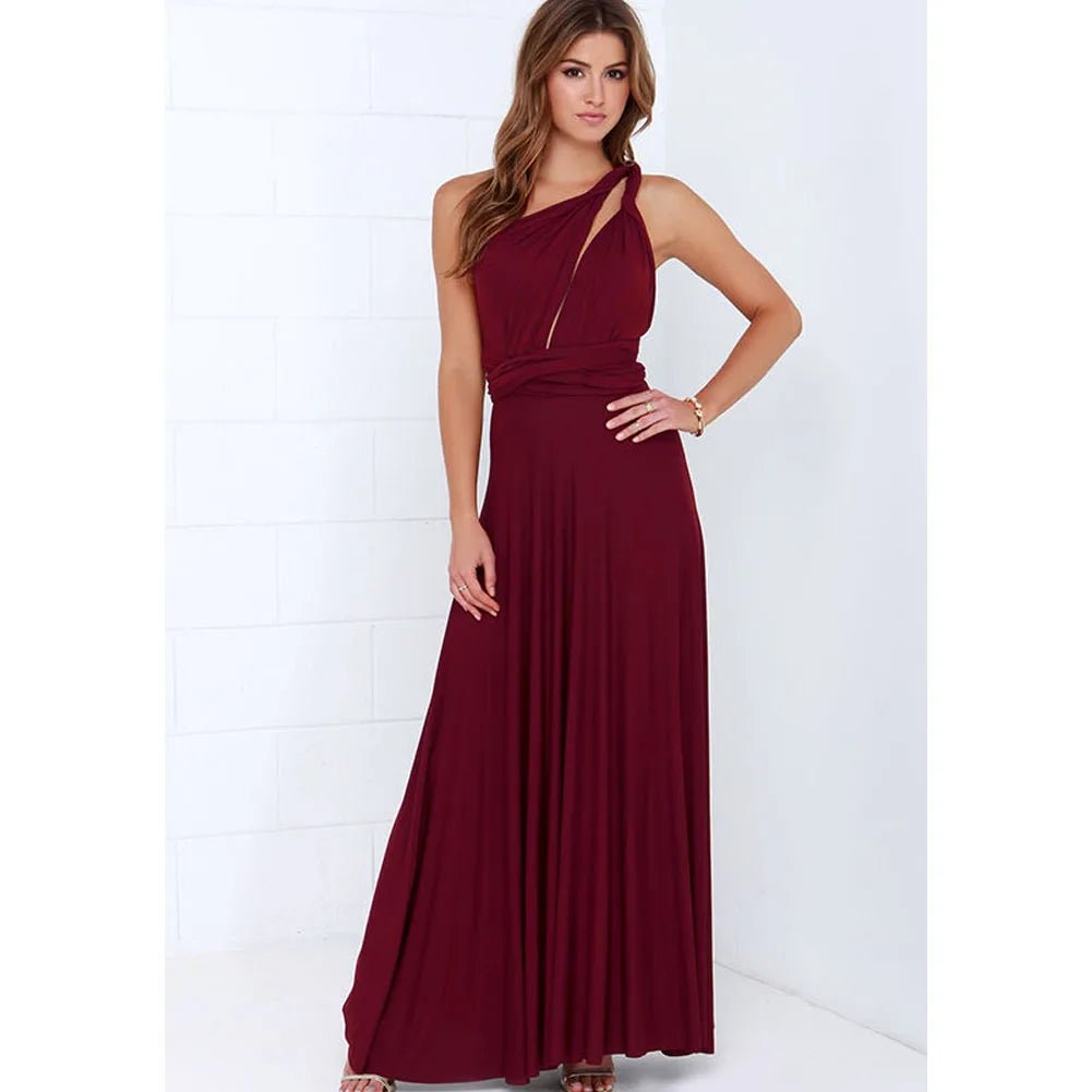 Sexy Women Multiway Wrap Convertible Boho Maxi Club Red Dress Bandage Long Dress Party Bridesmaids Infinity Robe Longue Femme - PratSN