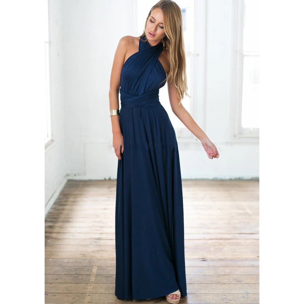 Sexy Women Multiway Wrap Convertible Boho Maxi Club Red Dress Bandage Long Dress Party Bridesmaids Infinity Robe Longue Femme - PratSN