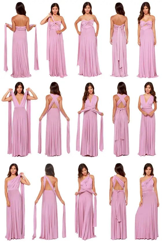 Sexy Women Multiway Wrap Convertible Boho Maxi Club Red Dress Bandage Long Dress Party Bridesmaids Infinity Robe Longue Femme - PratSN