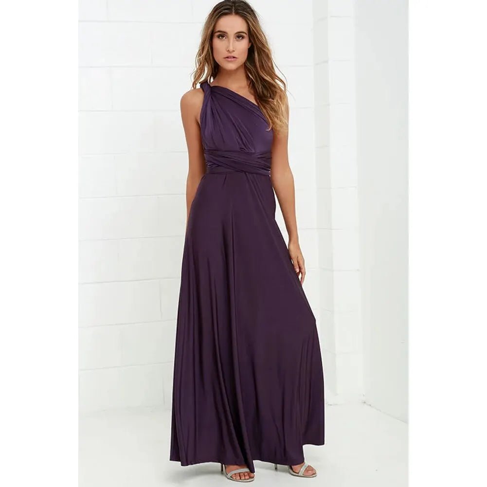 Sexy Women Multiway Wrap Convertible Boho Maxi Club Red Dress Bandage Long Dress Party Bridesmaids Infinity Robe Longue Femme - PratSN
