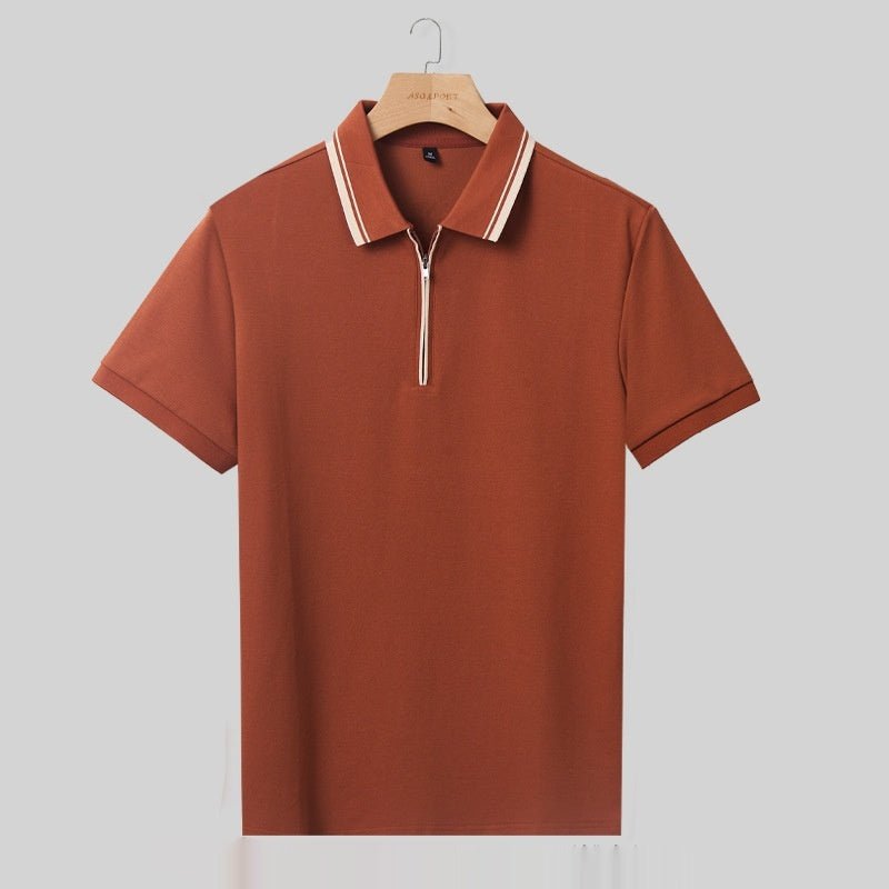 Short - sleeved T-shirt Lapel Casual Polo Shirt For Men - PratSN