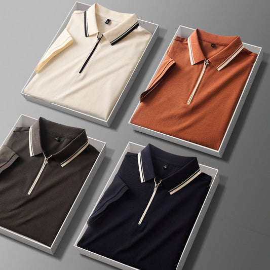 Short - sleeved T-shirt Lapel Casual Polo Shirt For Men - PratSN