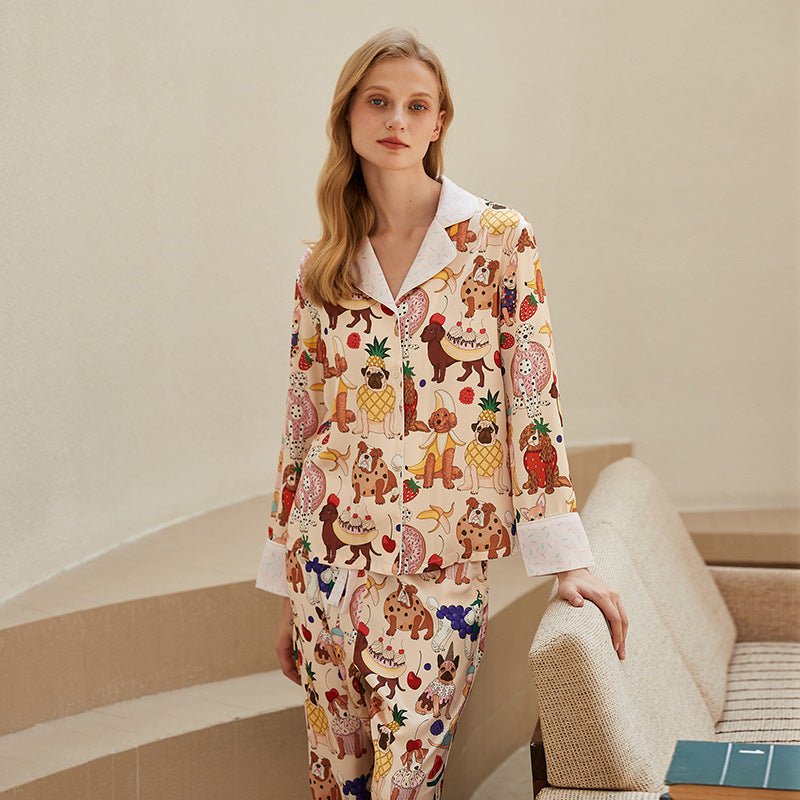 Simulation Silk Lapel Home Clothes Suit - PratSN