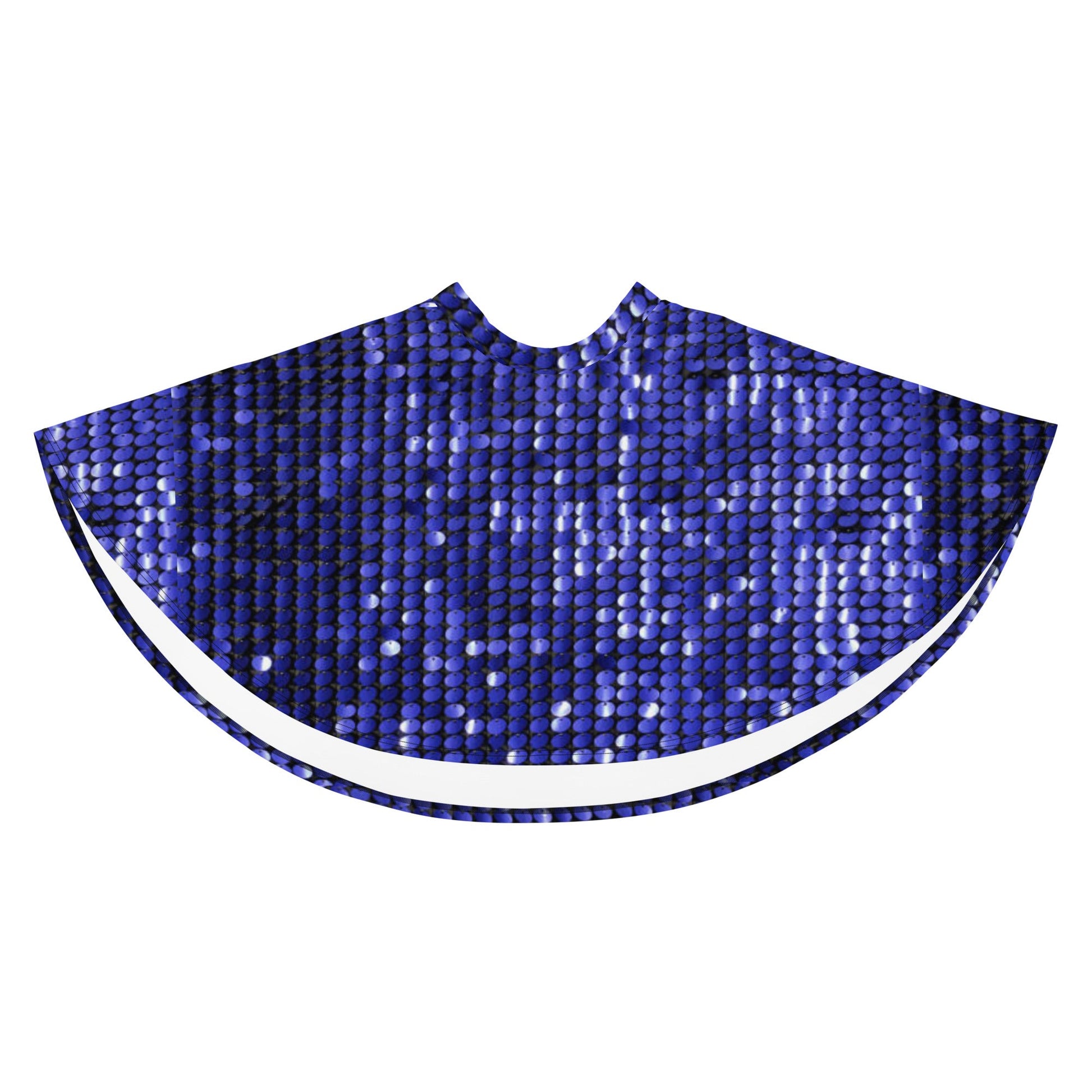 Skater Skirt, Women's Rhinestone Print Blue Color Skirt, Mini Skirt, Women's skater skirt, Cut & sew sublimation skirt, skater skirt for summer and spring - PratSN