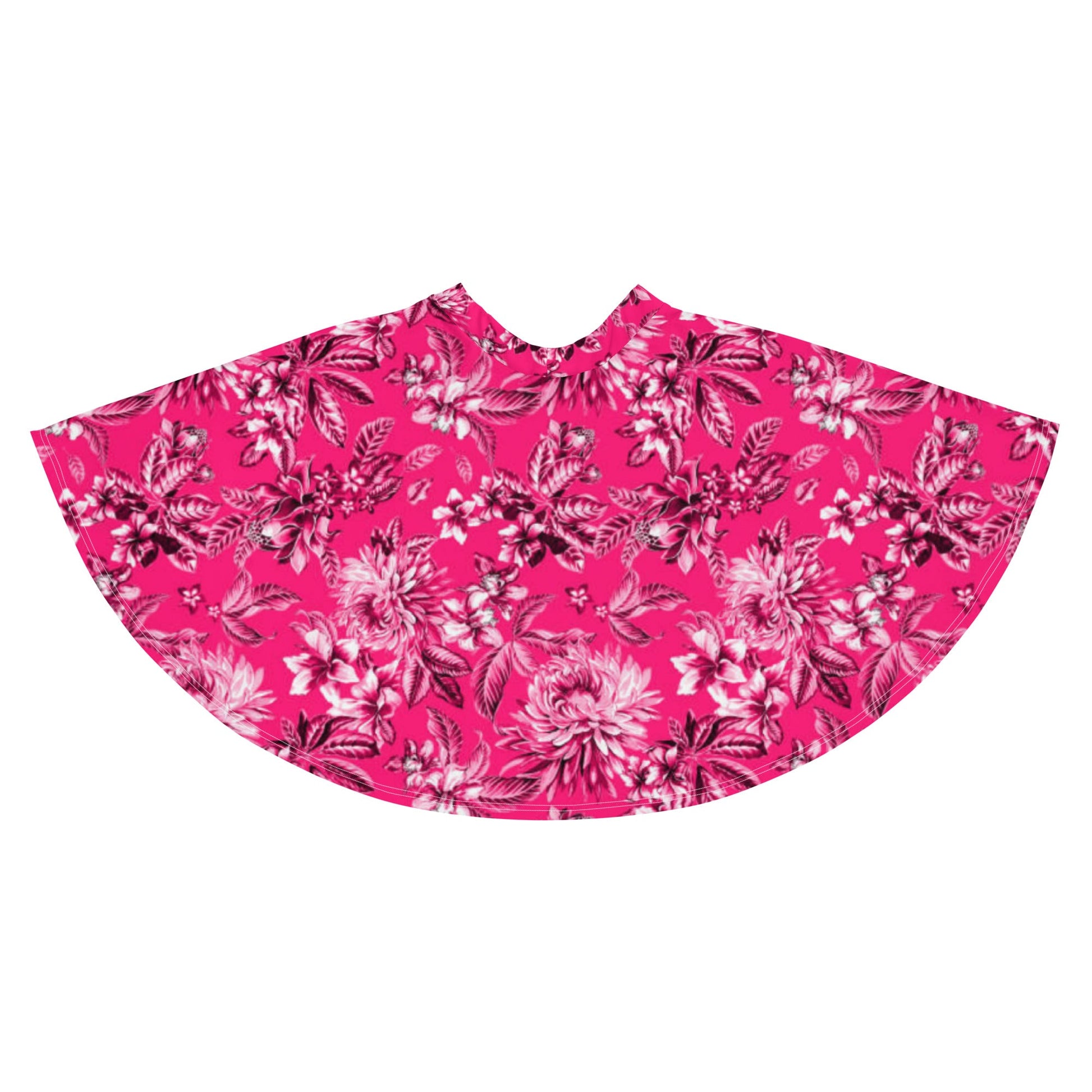 Skater Skirt, Women's skater skirt, Multi color skirt, Blooming pattern skater skirt, Cut & sew sublimation skirt, skater skirt for summer and spring - PratSN