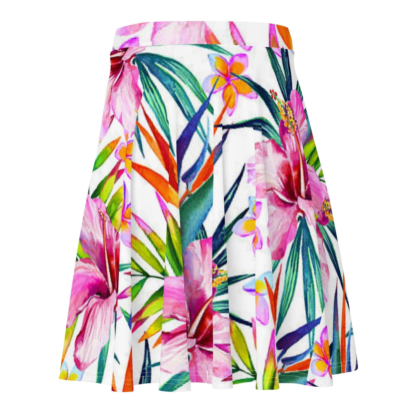 Skater Skirt, Women's skater skirt, Multi color skirt, Blooming pattern skater skirt, Cut & sew sublimation skirt, skater skirt for summer and spring - PratSN