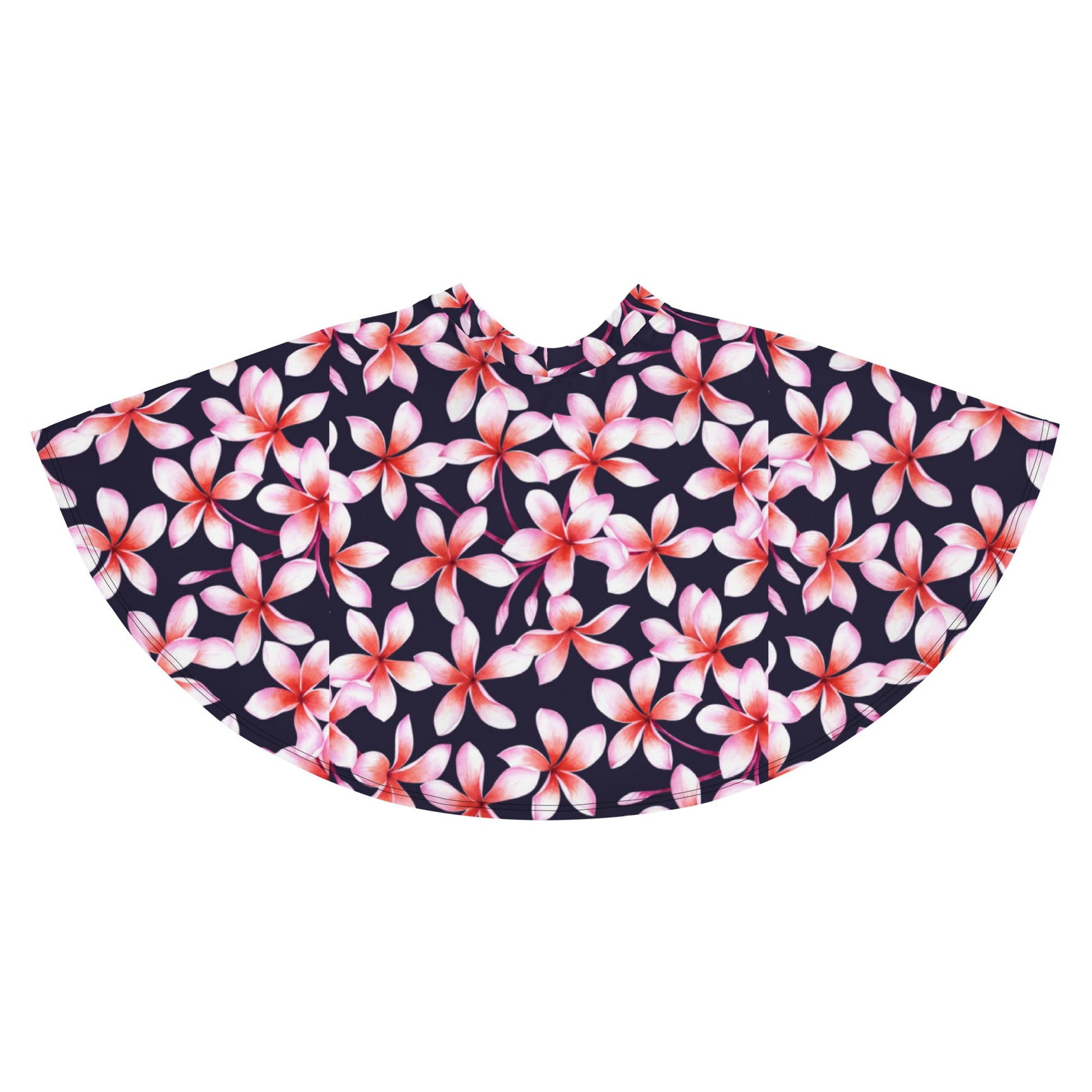 Skater Skirt, Women's skater skirt, Multi color skirt, Blooming pattern skater skirt, Cut & sew sublimation skirt, skater skirt for summer and spring - PratSN