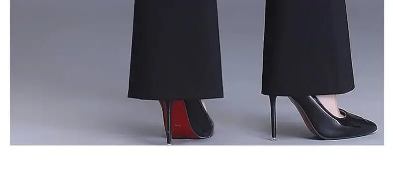 Slightly Flared Pants for Women High Waist Straight - leg Casual Women's Pants Draped Slim and Slim Suit Flared Pants - PratSN