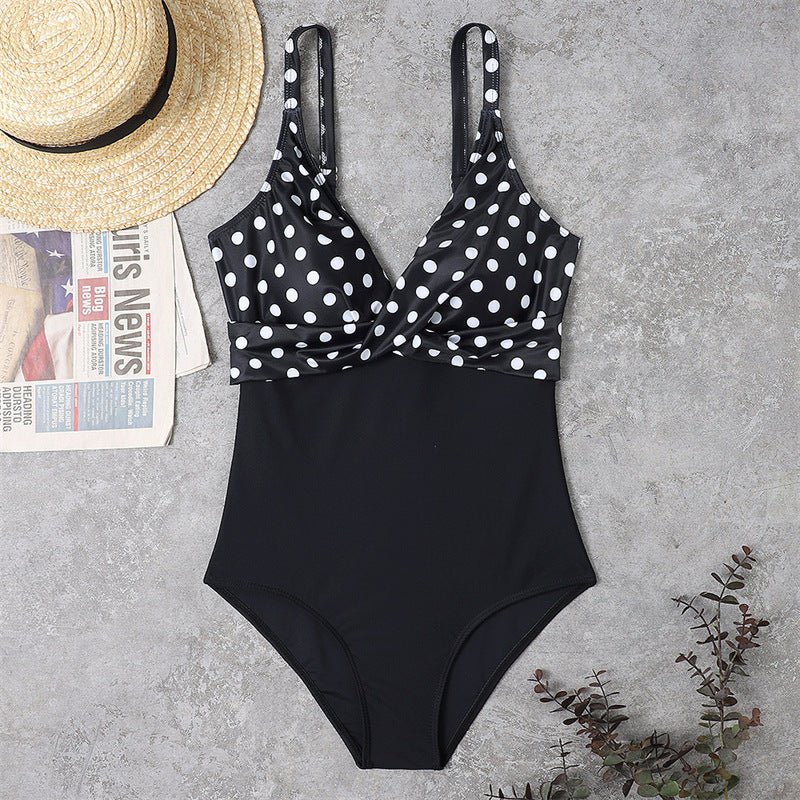 Slimming Color Matching One - piece Bikini Swimsuit For Women - PratSN