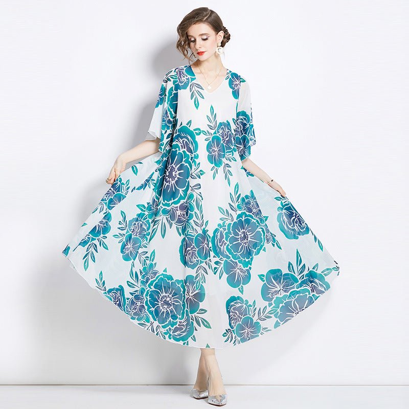 Slimming Mid - length Vacation Dress Women - PratSN
