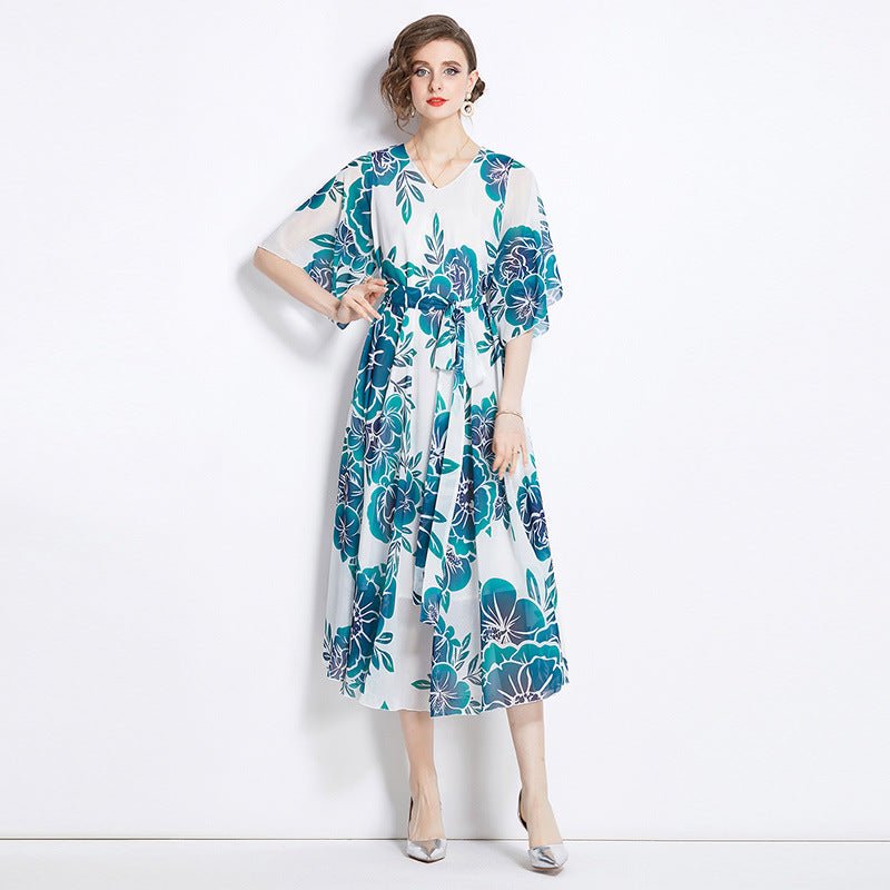 Slimming Mid - length Vacation Dress Women - PratSN